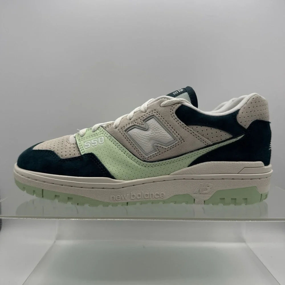 Brand New Men's New Balance 550 Clay Ash Melon Water Green Gray BB550FLV Size 10